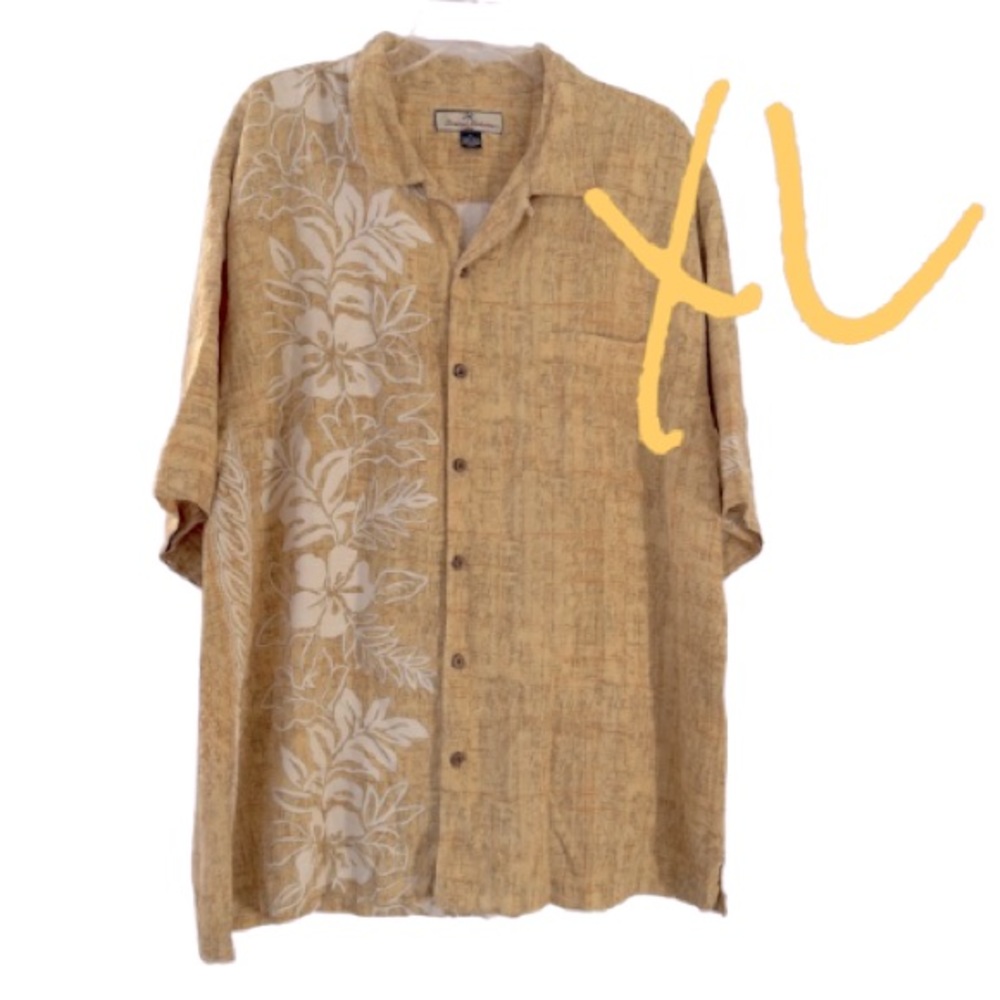 Tommy Bahama Relax Men's XLarge Silk Floral Short Sleeve Camp Shirt